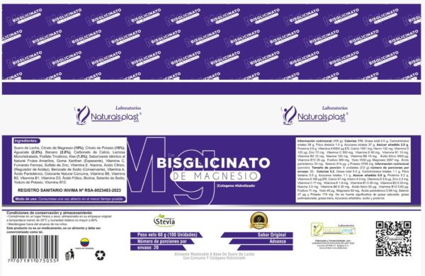BISCIGLINATO DE MAGNECIO X 100 UNIDADES - Imagen 2